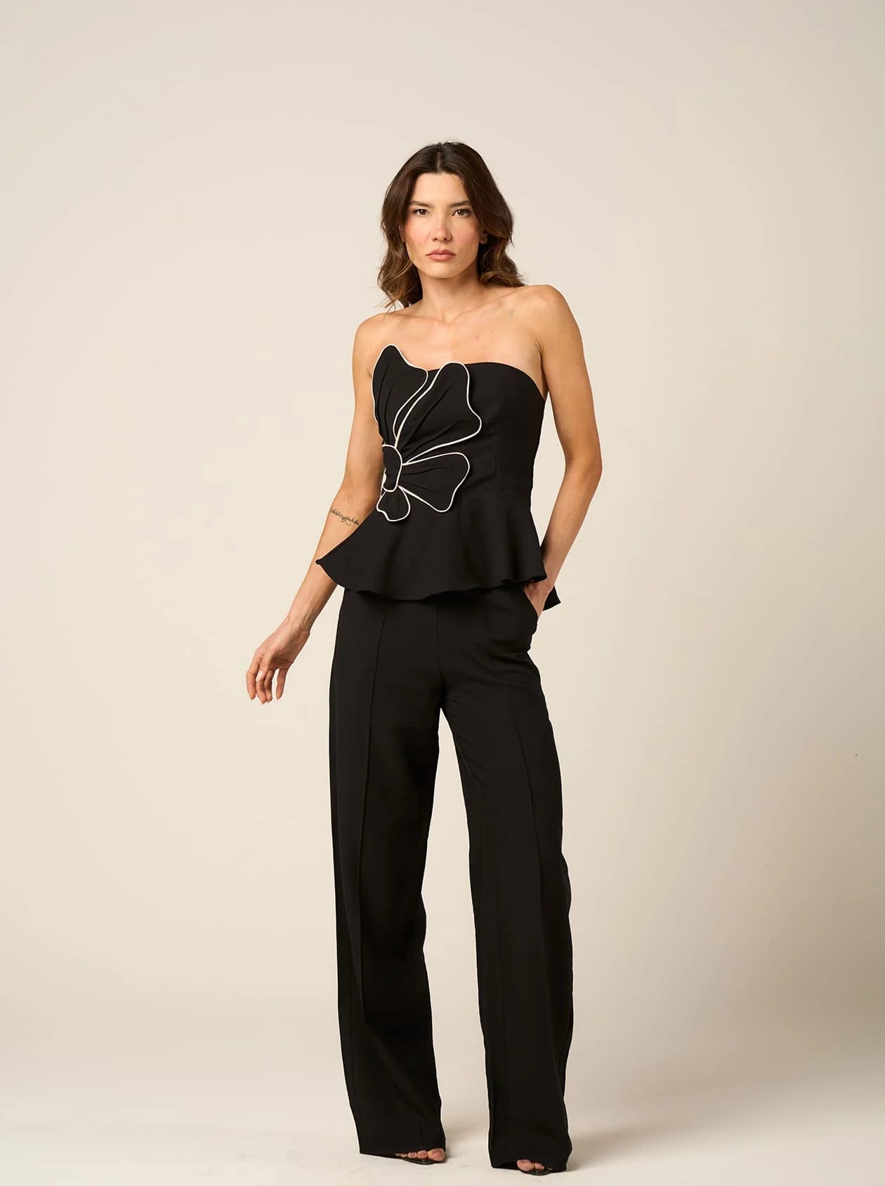 Peony Sculpted Top & Pleated Pants Set – Amazônia B2R