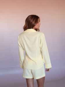 Butter Yellow viscose beach cover-up tunic for women