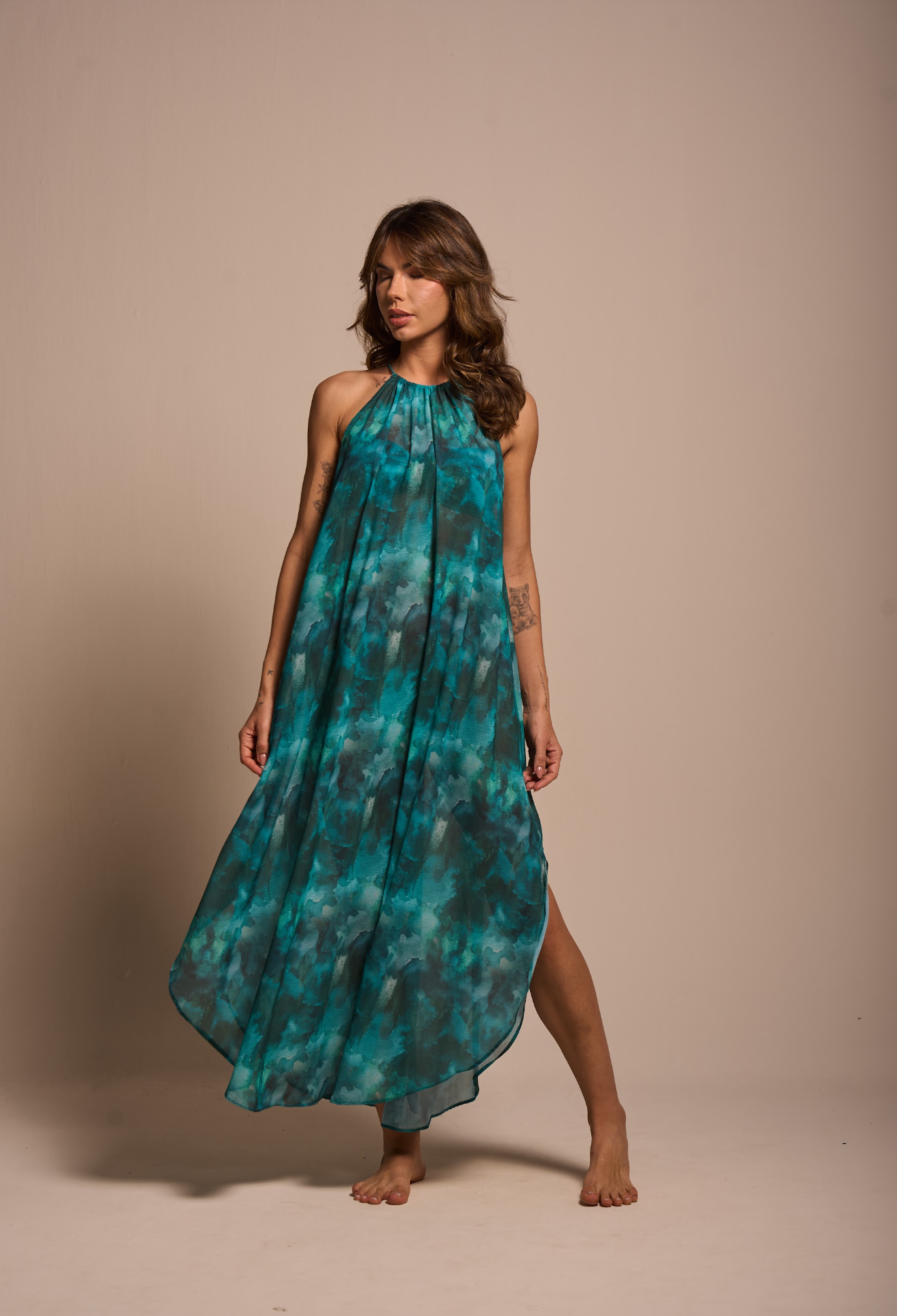 beach glass dress Sea Halter Maxi Cover-Up Each collection further refines Primary color:Sage Gray Shirt Dresses for Casual jazz