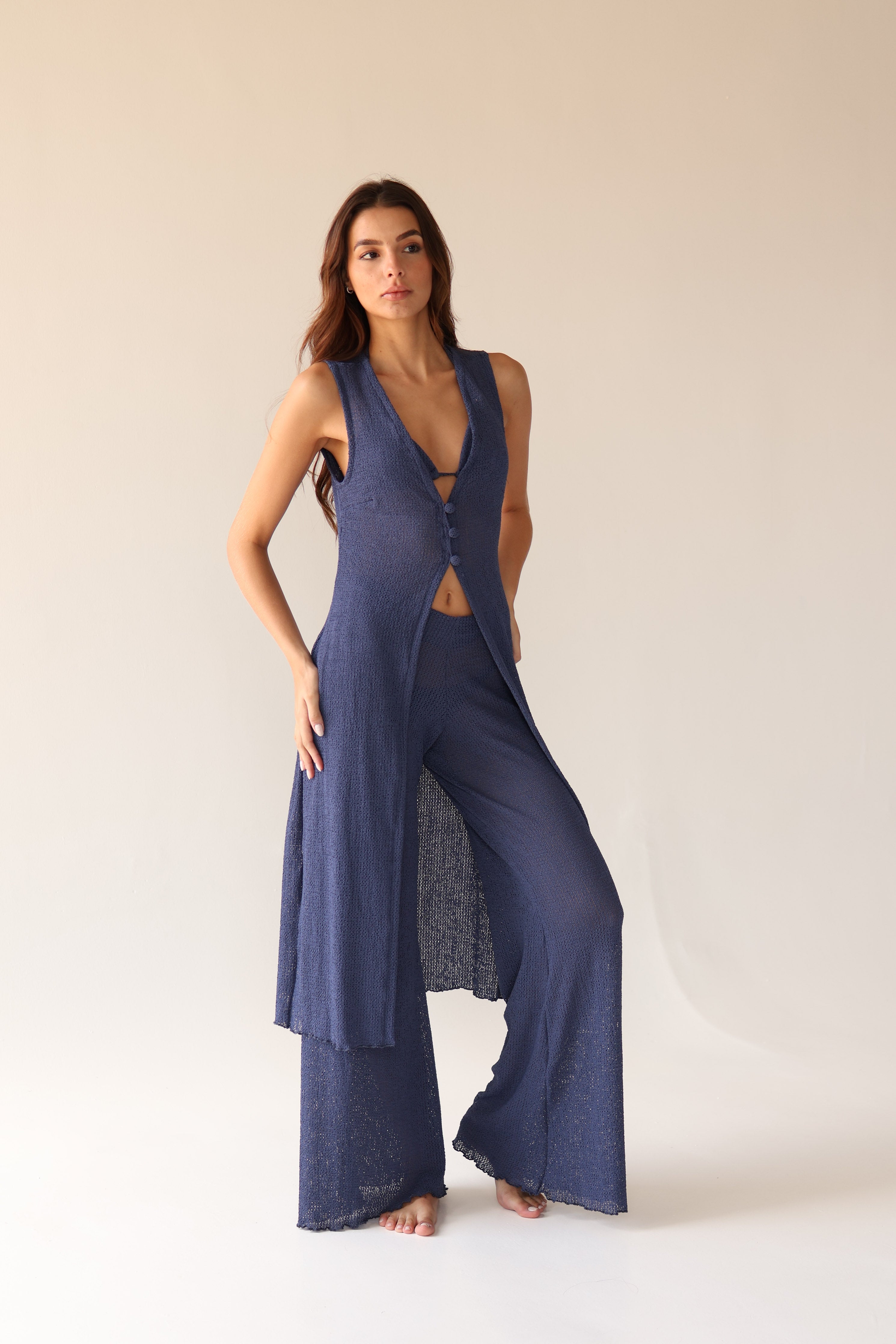 Lightweight Knit Pants Set