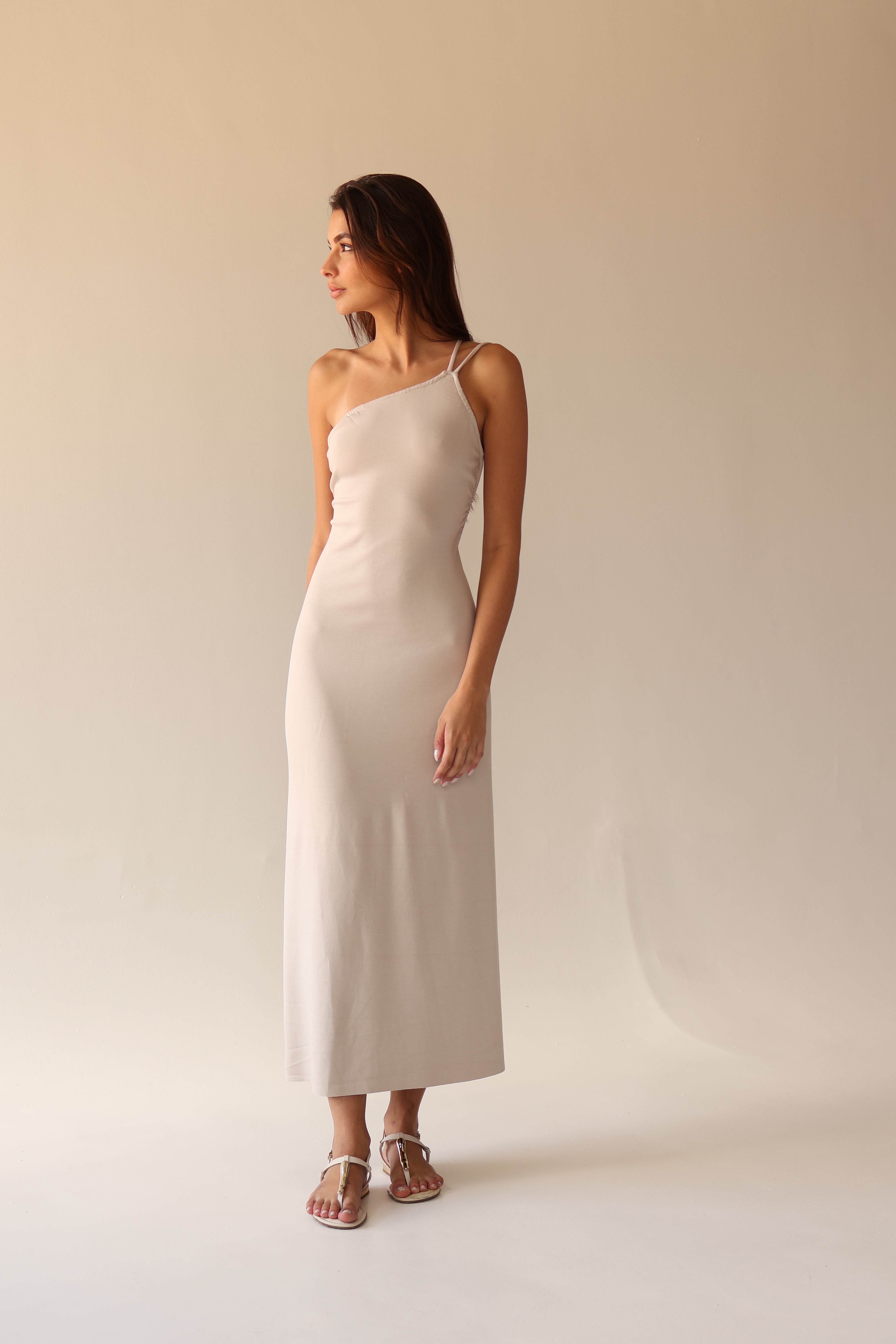 Côte One-Shoulder Open-Back Maxi Dress