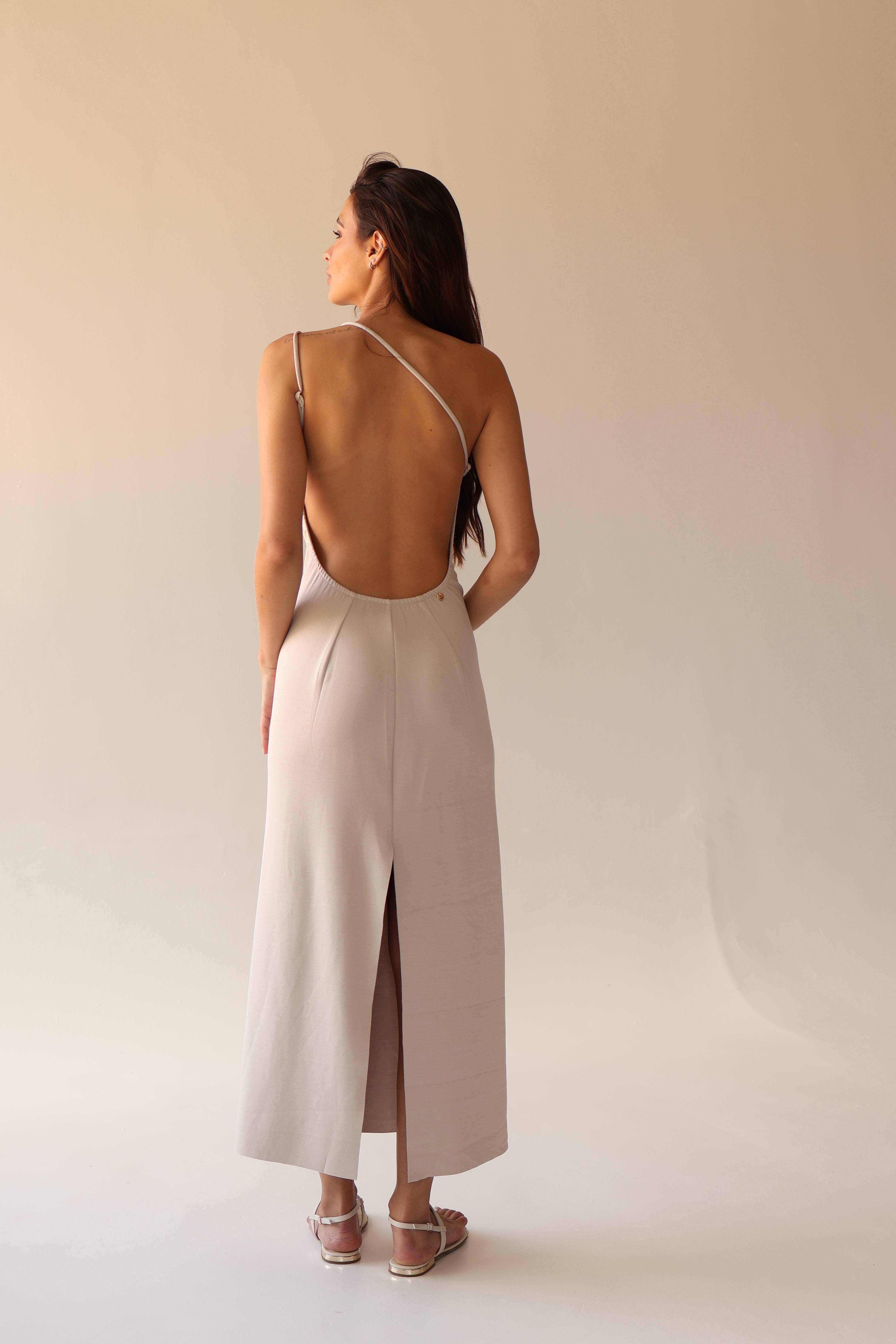 Côte One-Shoulder Open-Back Maxi Dress