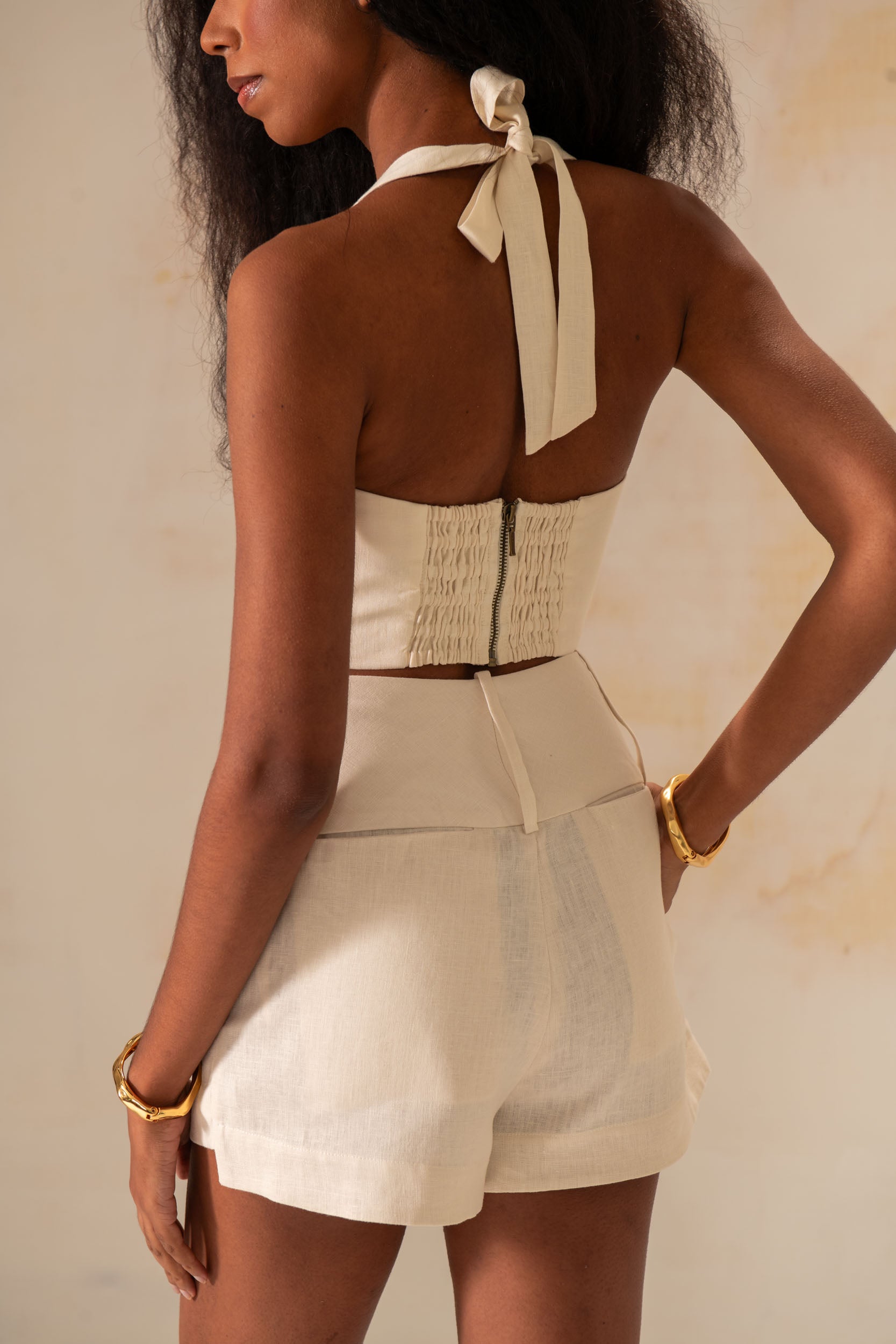 Back view with soft fabric texture and clean silhouette.