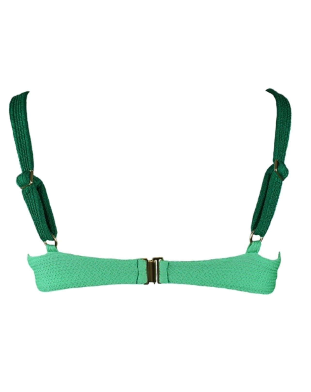 Green Underwire Bikini with Mid-Rise Bottoms