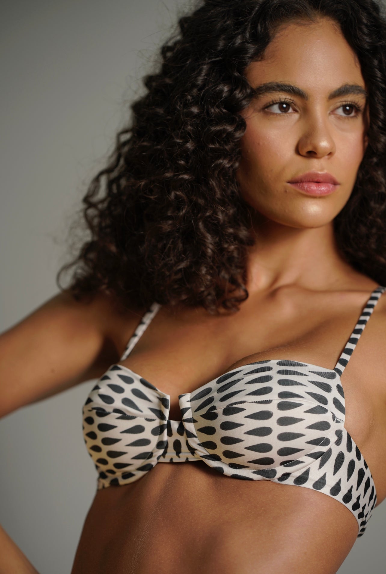 Black and White Exclusive Balconi Bikini Set