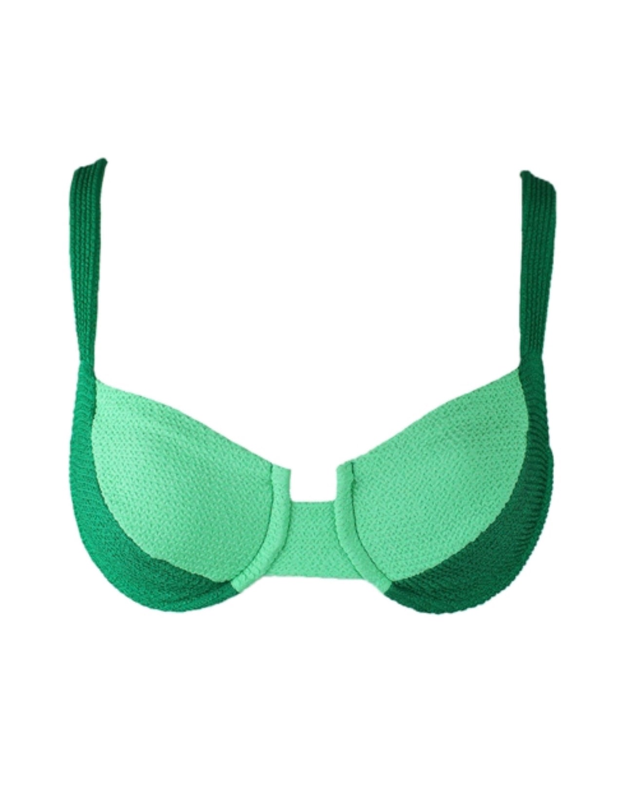 Green Underwire Bikini with Mid-Rise Bottoms