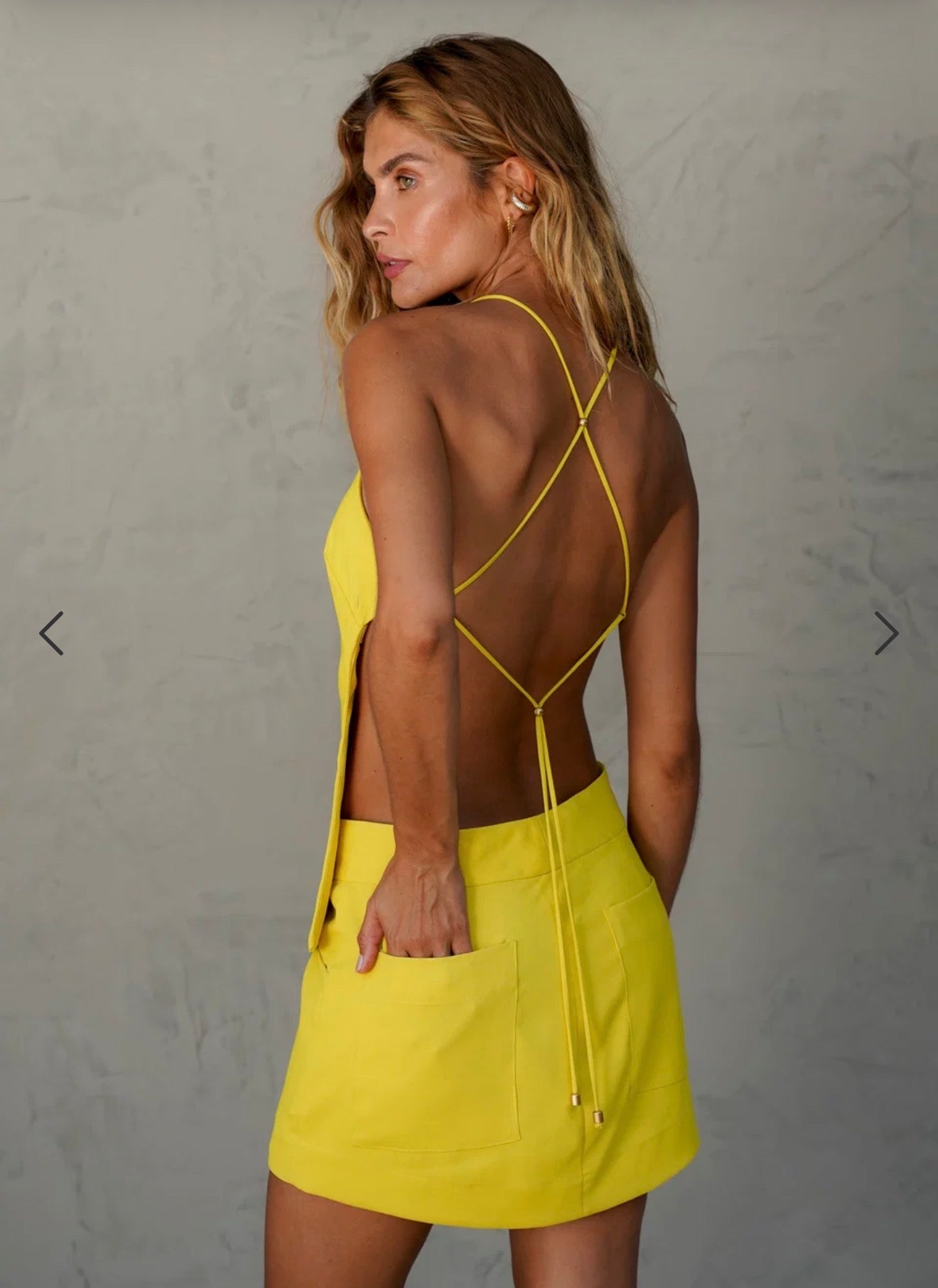 Close-up of breathable fabric and minimalist neckline