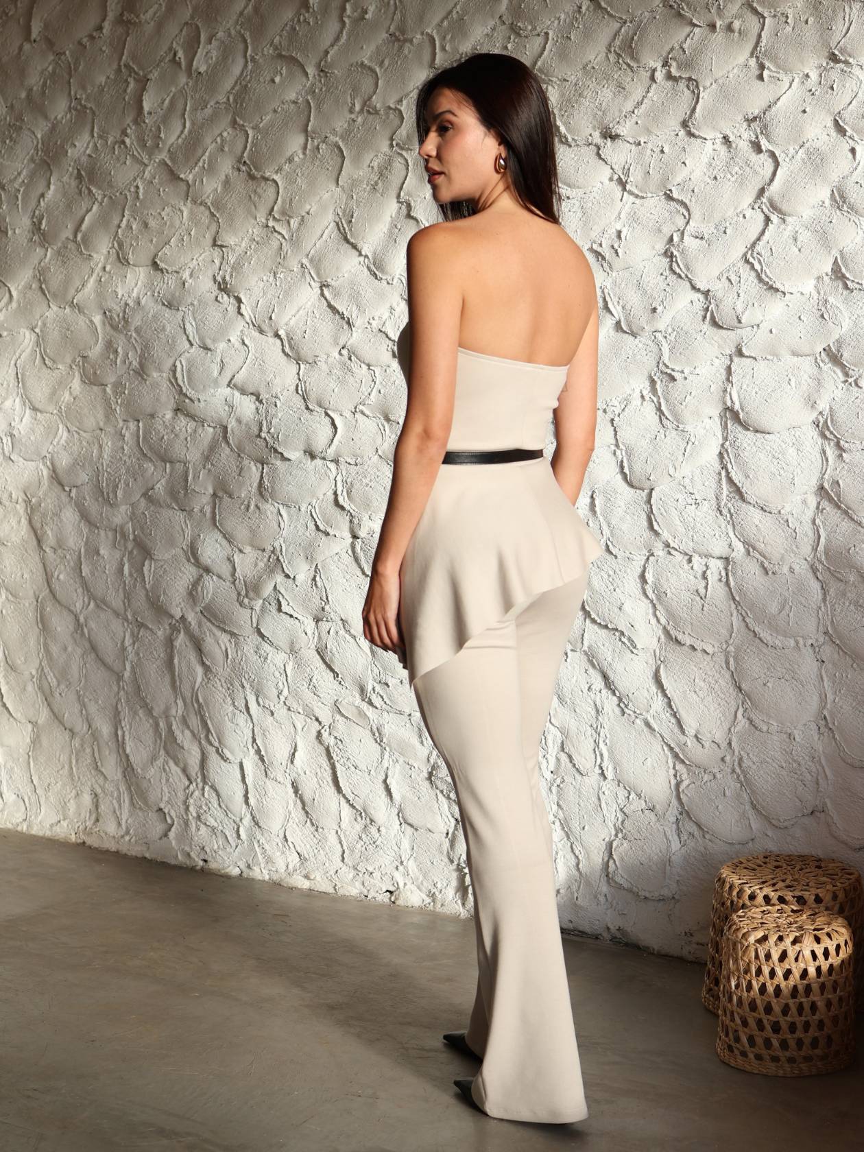 Monaco Strapless Peplum Set