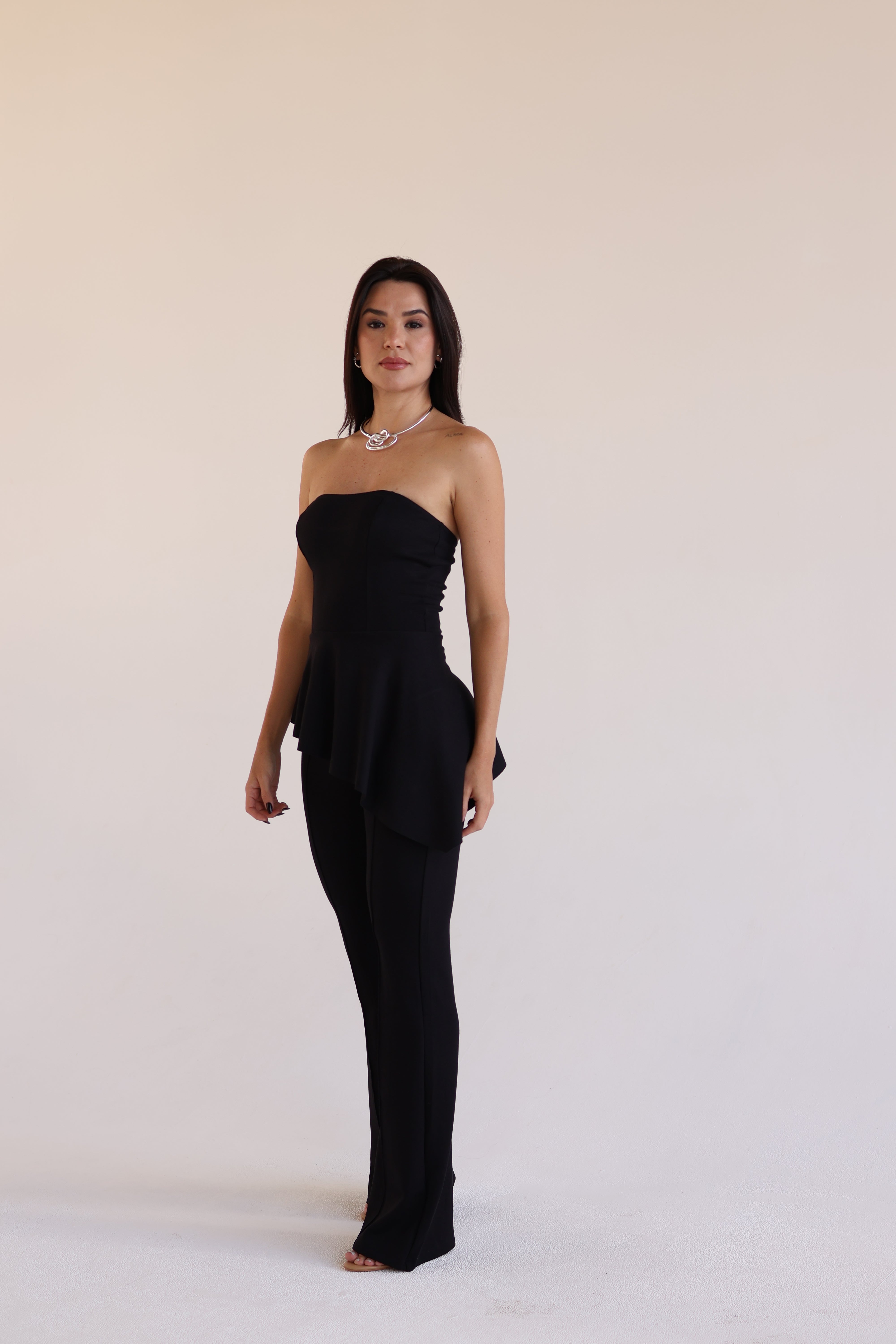 Monaco Strapless Peplum Set