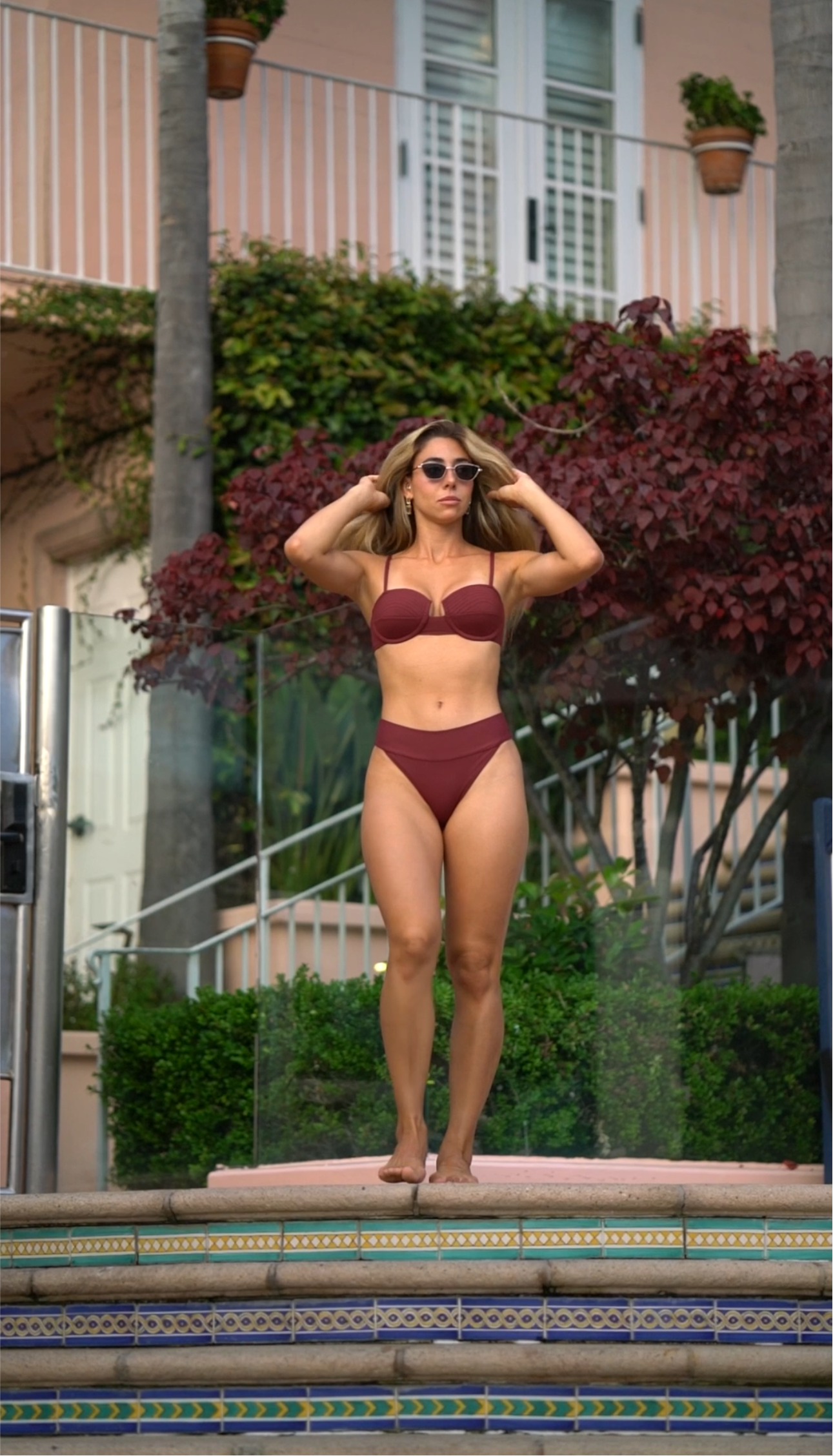 Sophisticated Burgundy Bikini Set