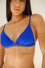Blue triangle bikini