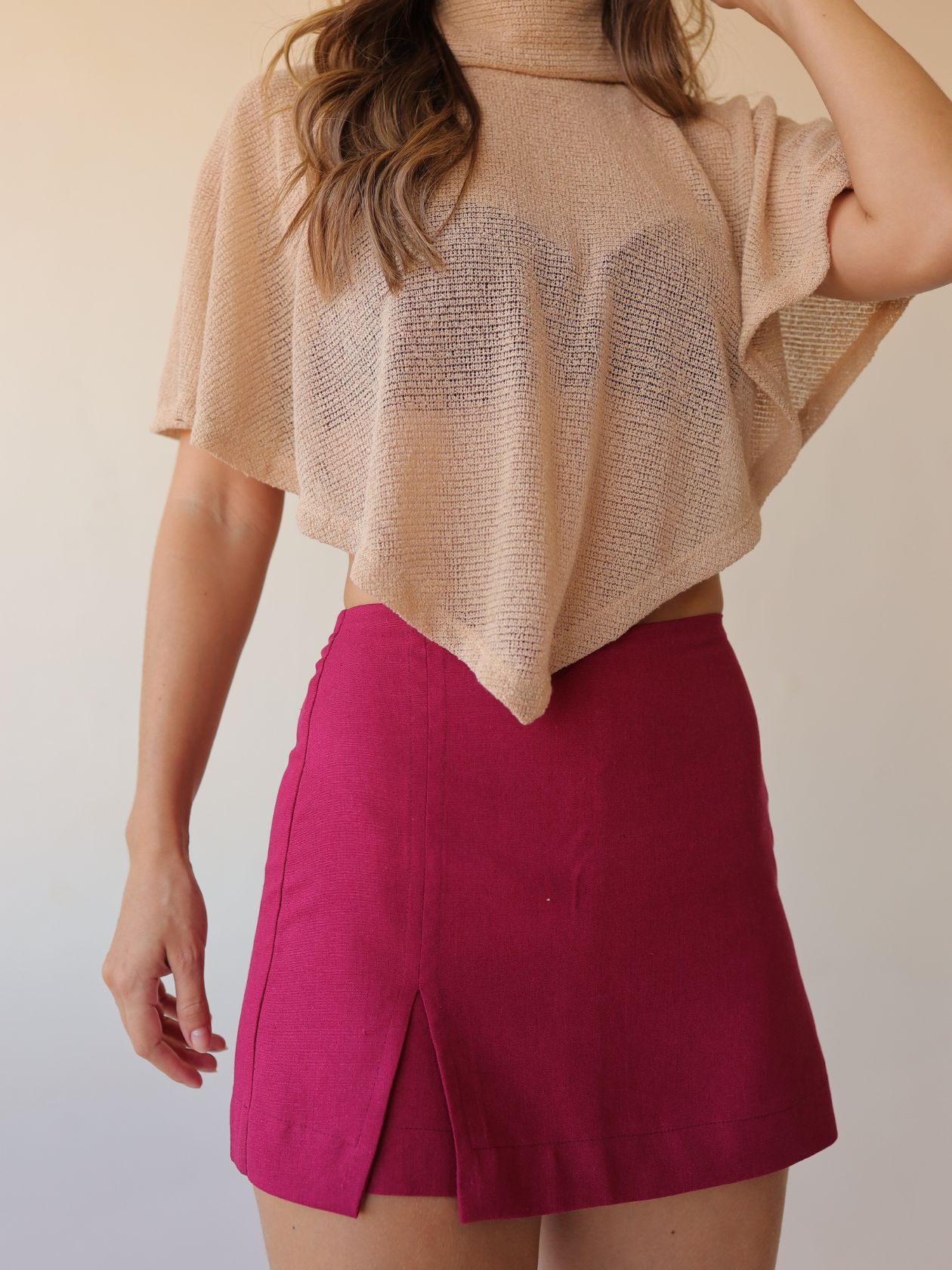 Essential Resort Mini Skirt – Berry, Black, Terracotta & Rose | Brazilian Resortwear
