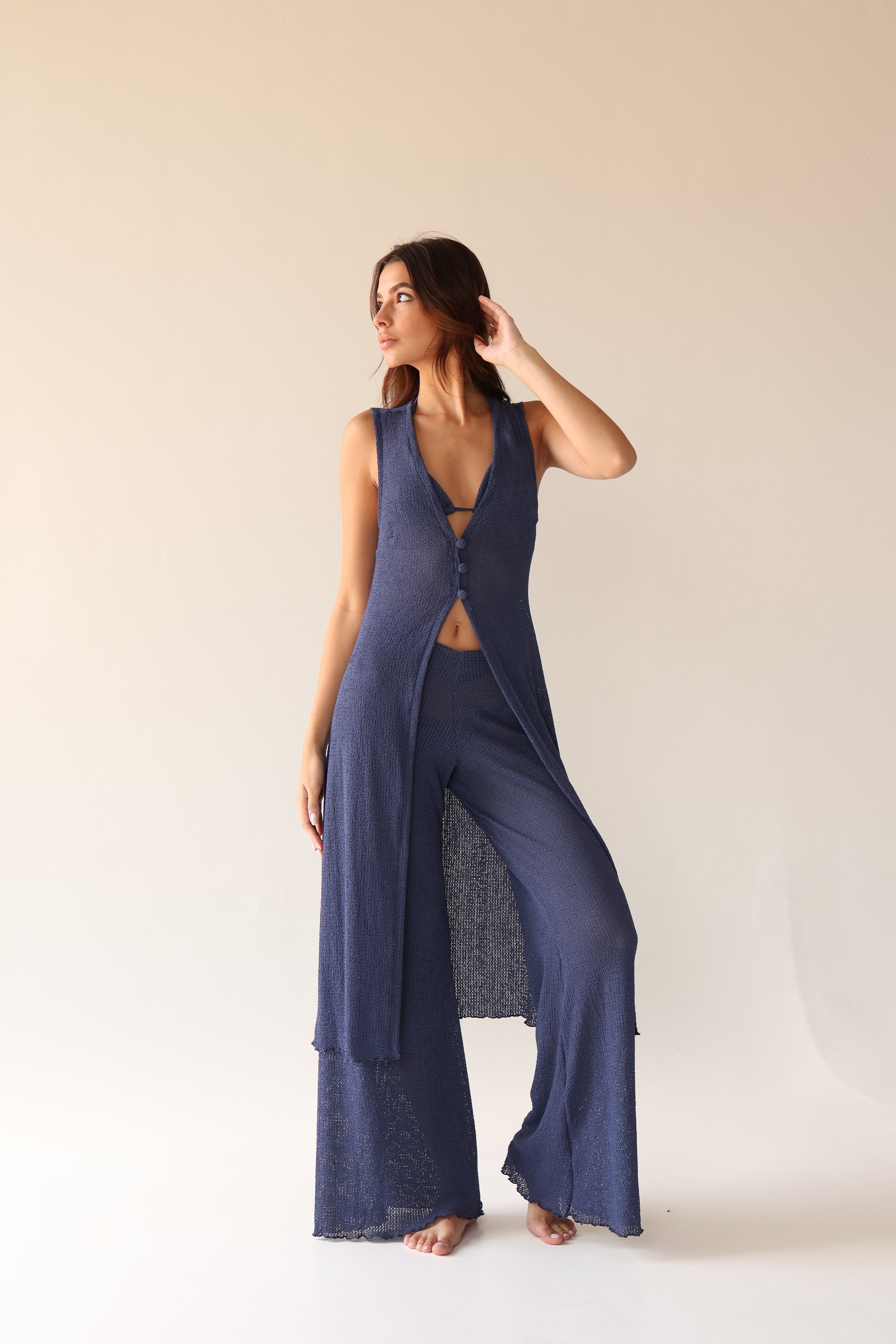 Lightweight Knit Pants Set