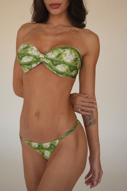 Marble Twist Bandeau Bikini – Amazônia B2R Swimwear