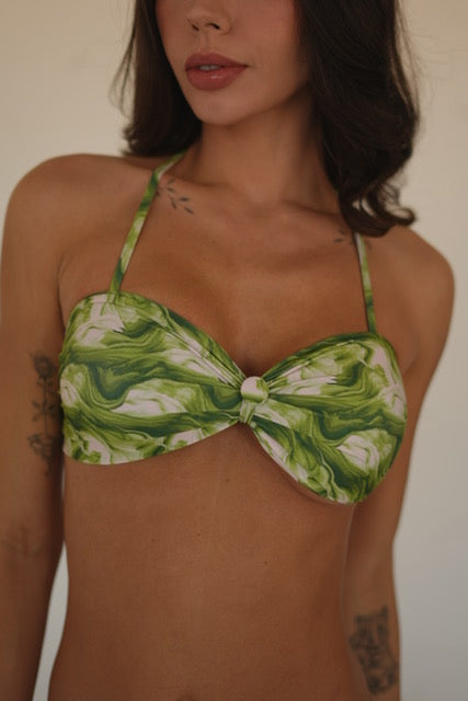 Marble Twist Bandeau Bikini – Amazônia B2R Swimwear