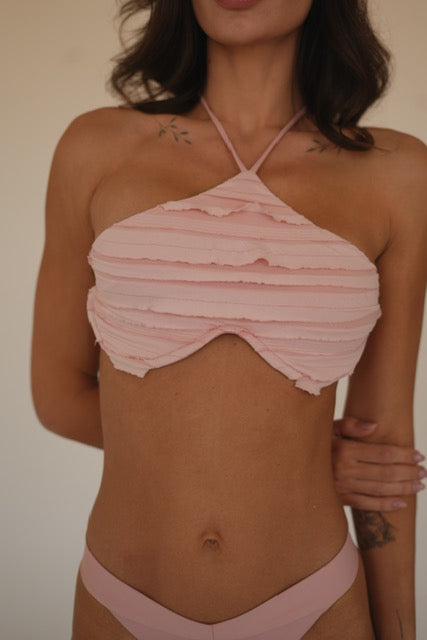 Amazônia B2R – Off-White Sculpted Strapless Bikini Top & V-Cut Bottom