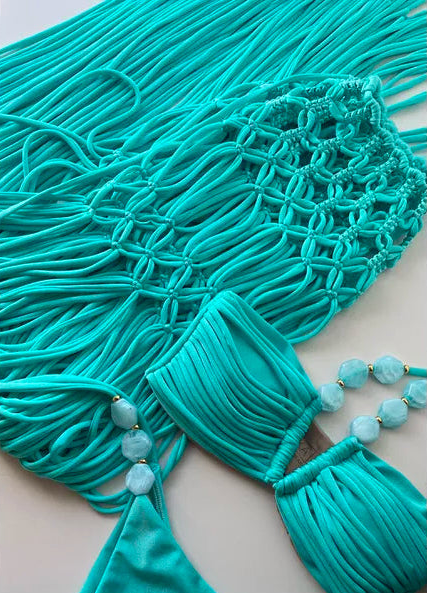 Formentera Beaded Halter Bikini Set