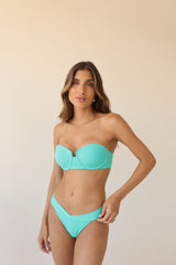 Strapless Bikini set with stylized padded cup