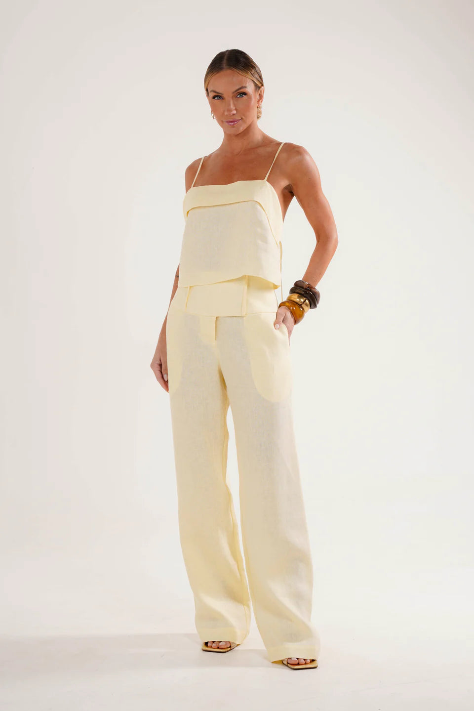 Amazônia B2R Linen High-Waist Pants