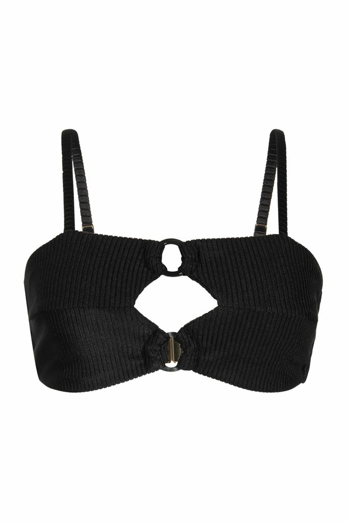 MYSTERY RING Black Bandeau Swimwear Bikini