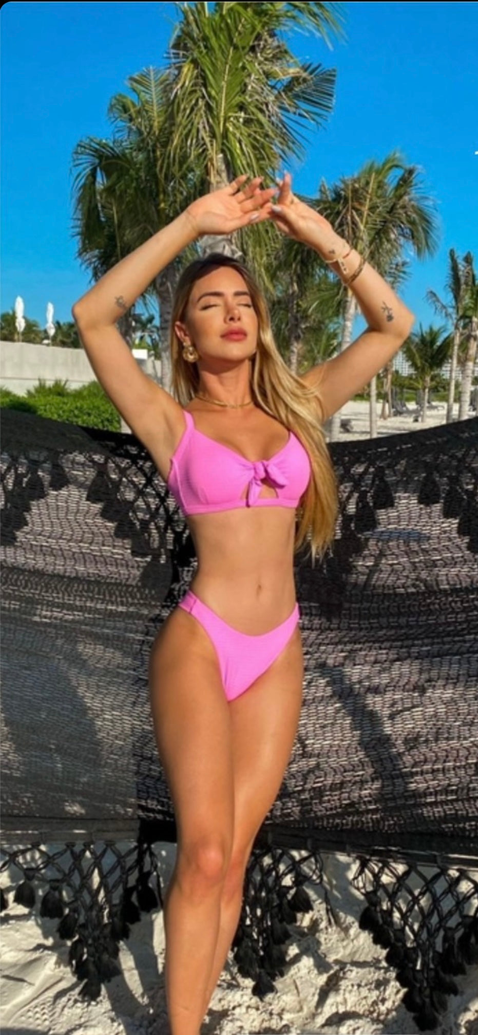 PINK BOW Swimwear Bikini Beach