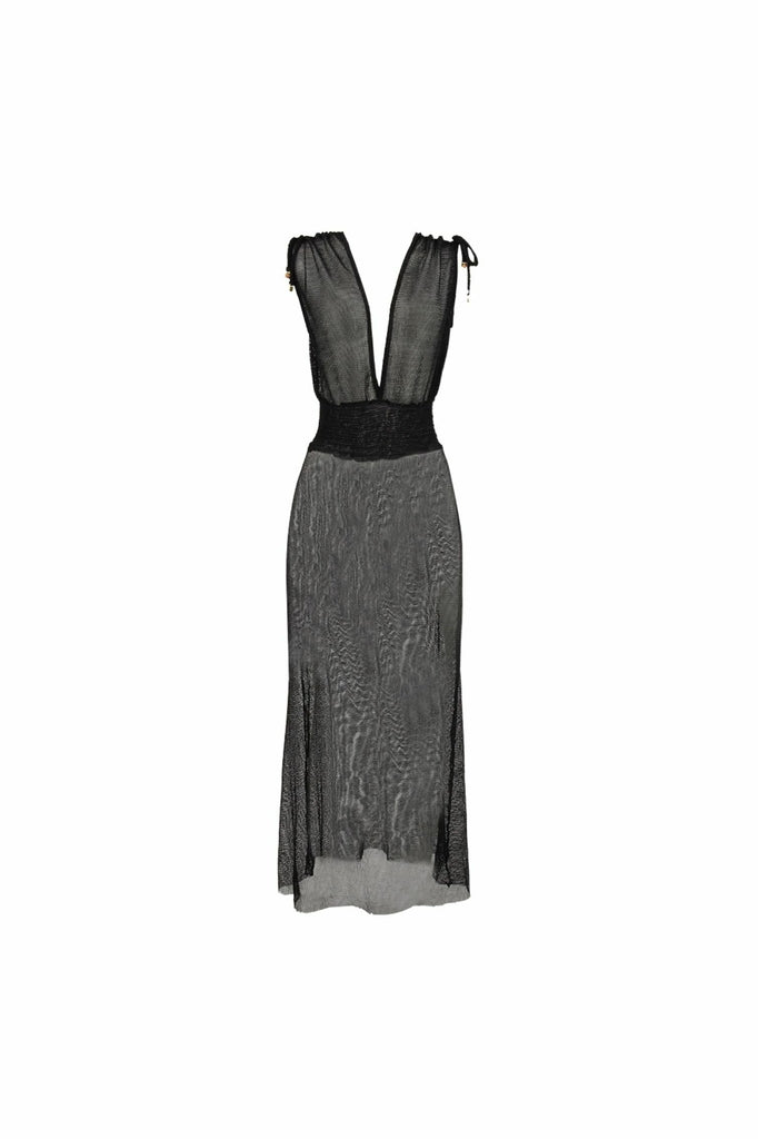 MYSTERY FISHNET Transparent Long Maxi Dress