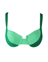 Green Underwire Bikini with Mid-Rise Bottoms - Comfortable and Supportive Swimwear for Women